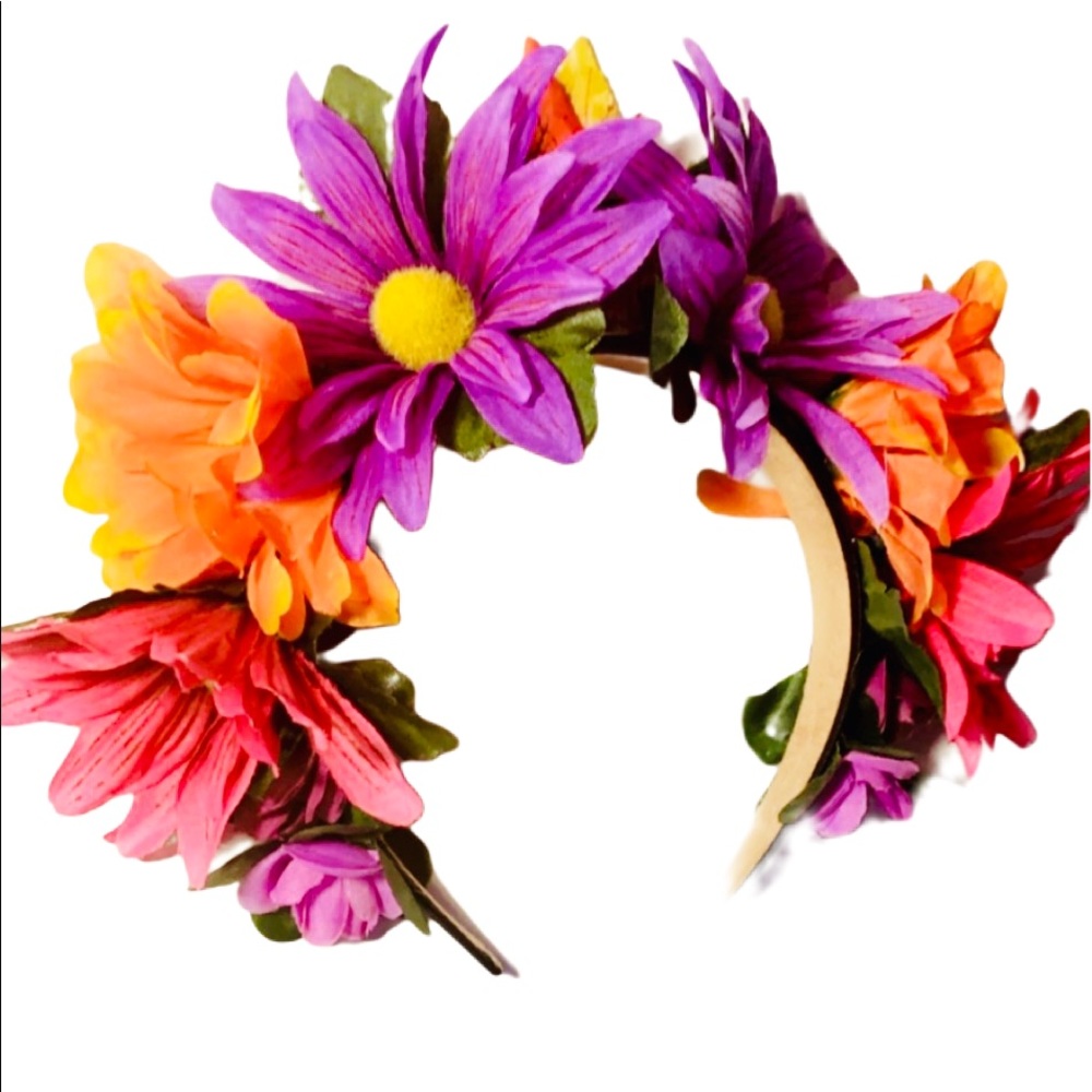 Bridal Till Death Do Us Part Flower Crown Handmade Skull Flower Crown - Picture 7 of 9